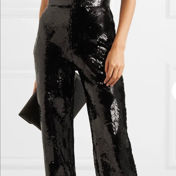 sold out new BALMAIN black sequins jumpsuit sz 10 - Picture 6 of 8